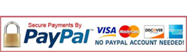 al credit cards and Pay Pal accepted